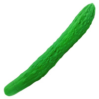 Ogrodek rozkoszy – długi wibrator ogórek, 10 wibracji, 25 cm, Ø35 mm, silikon,  wodoodporny IPX5