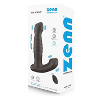 Tylne wejście silikonowy masażer prostaty z wibrującą główką, wibrującym stymulatorem krocza i ruchem posuwistym push, sterowany pilotem