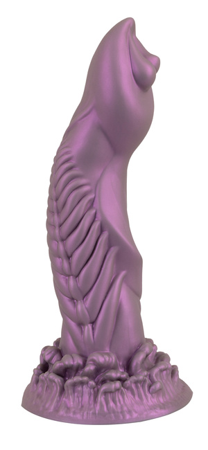 Zyfrik – złodziej rozkoszy. Fantasy dildo jak chochlik nie z tego świata. Silna przyssawka. Dł. 21,2 cm, wkładane 18 cm, Ø 4,9  cm