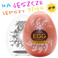 Na jeszcze lepszy dzień - masturbator jajko Tenga EGG Shiny II o wewnętrznej powierzchni w kształcie słońca i jego promieni, seria Hard Boiled (STRONGER)