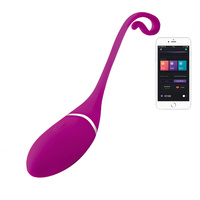 Wibrujące jajeczko spacerowe sterowane aplikacją Irena, purpurowe 7,5x3,5 cm