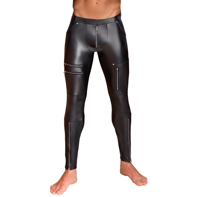 Joggery męskie, fetish joggers, wetlook pants, spodnie wąskie, dopasowane skinny, z zamkami w nogawkach