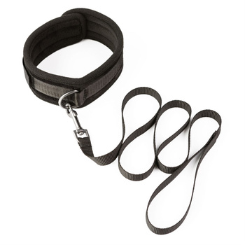 Wyściełana obroża i smycz SEI MIO, soft BDSM, bondage