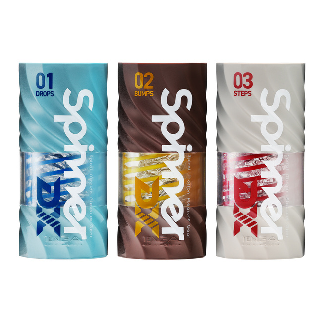 Masturbator wirujący-skrętny Spinner DELUX DX02 BUMPS z miękkimi, sprężystymi wypustkami i suszarką