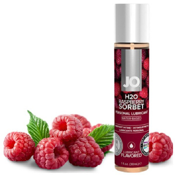 Profesjonalny lubrykant na bazie wody o smaku sorbetu malinowego System JO H2O - Raspberry sorbet 30 ml