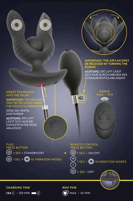 2-ramienny wibrator analny do pompowania